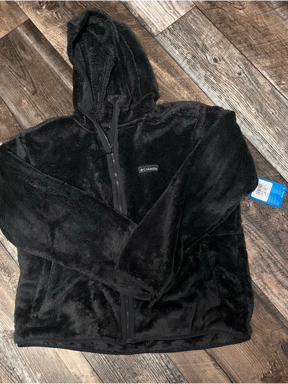 Columbia Women’s Black Plush Full-Zip Hooded Jacket